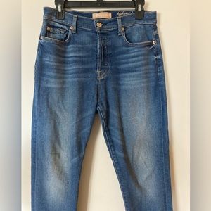 7 for all Mankind Luxe Vintage High Waist Josefina Jeans, Size 28